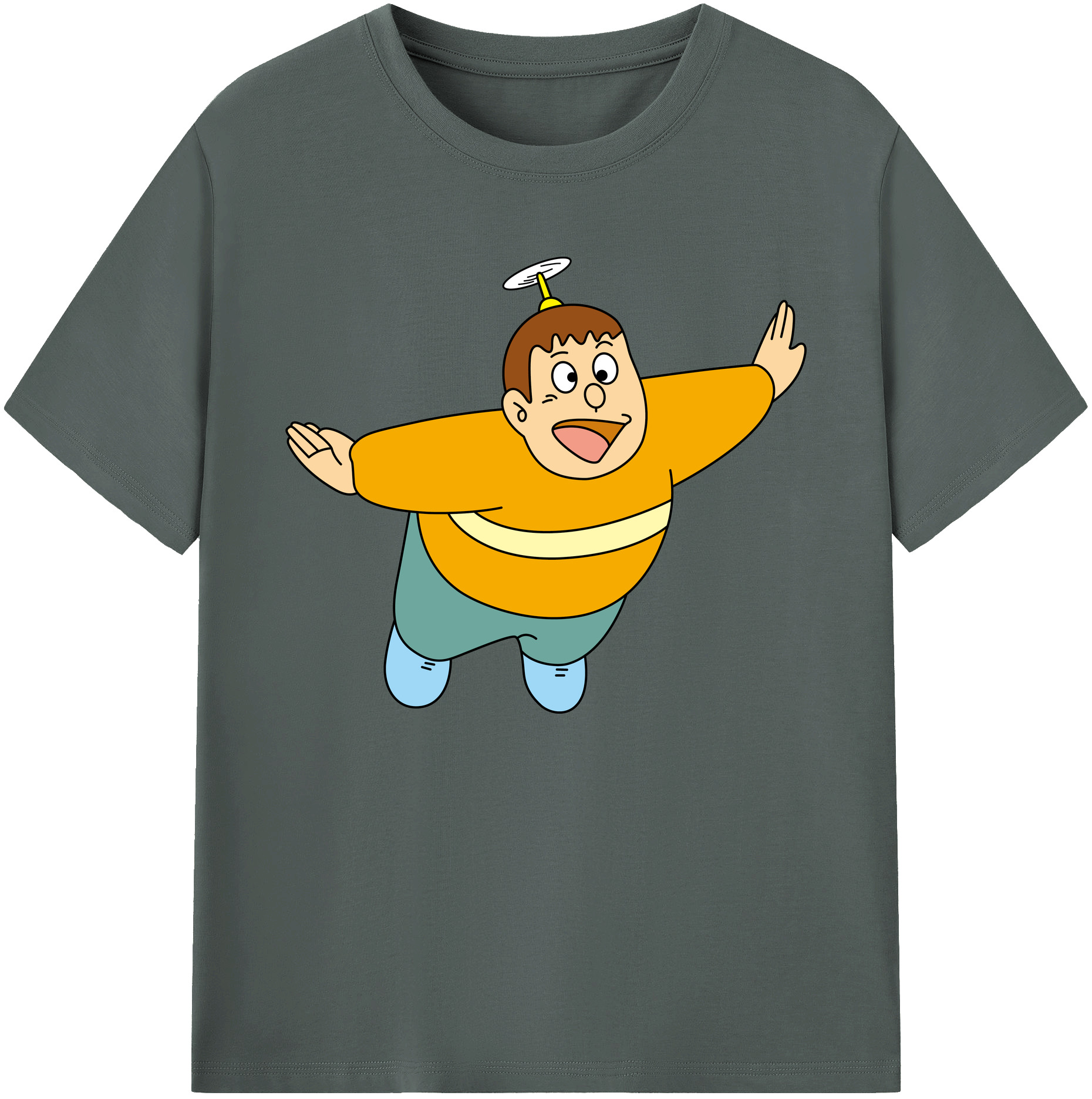 （画像用） ドラえもん 剛田武 Doraemon Gouta Takeshi 綿100％ メンズ半袖Tシャツ｜肌触りやわらか＆通気性